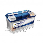Varta Blue Dynamic F17 12 V 80 Ah 740 CCA Akü - 2