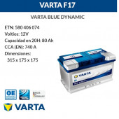 Varta Blue Dynamic F17 12 V 80 Ah 740 CCA Akü - 3