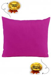 Fuşya 2li Yastık Kılıfı Beyaz Fermuarlı 50x70 Cm - 1