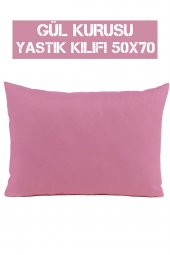 Fermuarlı 2li Gül Kurusu  Yastık Kılıfı 50X70 cm - 3