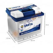 Varta Blue Dynamic C22 12 V 52 Ah 470 A(En) Akü - 2