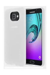Samsung Galaxy A710F Galaxy A7 (2016)  Kılıf Mat Silikon - Beyaz- (OUTLET) thumbnail 1