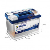 Varta Blue Dynamic N70 Start-Stop EFB 12 V 70 Ah 760 CCA Akü - 2025 - 2