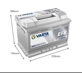 Varta Blue Dynamic N70 Start-Stop EFB 12 V 70 Ah 760 CCA Akü - 2025 thumbnail 2
