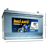 İnci Formul A Taurus 12 V 90 Ah Asia 750 CCA Akü - 2