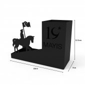 19 MAYIS TEMALI ATATÜRK KALEMLİK SİYAH - 1