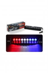 Flaş Led Çakarlı 27w Kırmızı-beyaz-mavi 8 Fonksiyonlu / Lapa175 - 1