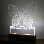 Veraart Kelebek Desenli Happy Mothers Day Işıklı Pleksi Kişiye Özel Gece Lambası Anneler Günü Hediyesi - 8