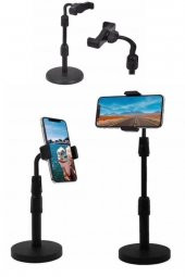 Masa Üstü Teleskopik Telefon Tutucu Ayarlanabilir Telefon Tutacağı Telefon Standı Şarj Standı - 1