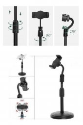 Masa Üstü Teleskopik Telefon Tutucu Ayarlanabilir Telefon Tutacağı Telefon Standı Şarj Standı - 4