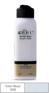 Artdeco Yeni Formül Akrilik Boya 140 ml 3008 Koton Beyaz - 1