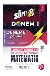 Nitelik 8.sınıf 1.dönem Süper Matematik 8li Deneme Sınavı - 1
