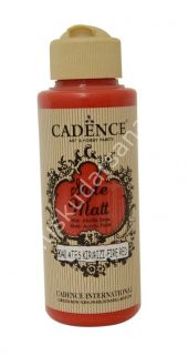 Cadence Style Matt Akrilik Boya 120ml 9040 Ateş kırmızı Fire red - 1