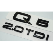 Audi Q5 2.0 TDi Parlak Siyah ABS 3M 3D Bagaj Yazı Logo Orjinal Ürün - 2