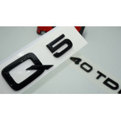 Audi Q5 40 TDi Parlak Siyah ABS 3M 3D Bagaj Yazı Logo Orjinal Ürün thumbnail 1