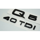 Audi Q5 40 TDi Parlak Siyah ABS 3M 3D Bagaj Yazı Logo Orjinal Ürün thumbnail 2