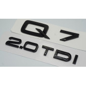 Audi Q7 2.0 TDi Parlak Siyah ABS 3M 3D Bagaj Yazı Logo Orjinal Ürün - 2