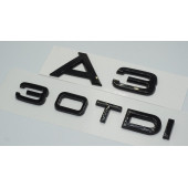 Audi A3 30 TDi Parlak Siyah ABS 3M 3D Bagaj Yazı Logo Orjinal Ürün - 2