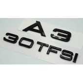 Audi A3 30 TFSi Parlak Siyah ABS 3M 3D Bagaj Yazı Logo Orjinal Ürün thumbnail 2