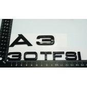 Audi A3 30 TFSi Parlak Siyah ABS 3M 3D Bagaj Yazı Logo Orjinal Ürün thumbnail 3
