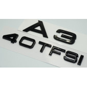 Audi A3 40 TFSi Parlak Siyah ABS 3M 3D Bagaj Yazı Logo Orjinal Ürün - 2