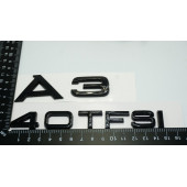 Audi A3 40 TFSi Parlak Siyah ABS 3M 3D Bagaj Yazı Logo Orjinal Ürün - 3