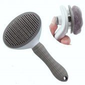 Pet Tarağı Otomatik Temizlenen Tuşlu Evcil Hayvan Fırçası Kedi Köpek Tüy Toplayıcı Tarak - 9