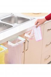 2 ADET Mutfak Banyo Tezgah Üstü Portatif Çöp Poşeti Tutma Dolap Kapağına Takılabilen Tutucu Aparat - 1