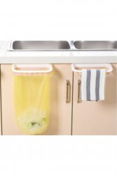 2 ADET Mutfak Banyo Tezgah Üstü Portatif Çöp Poşeti Tutma Dolap Kapağına Takılabilen Tutucu Aparat - 3