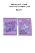 Bloknot A6 Pp Kapak Desenli Spr 60 Yaprak Çizgi - 1