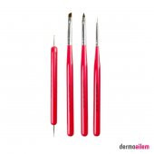 Nascita Nail Art Tırnak Süsleme Fırça Seti - 07 - 1