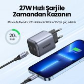 Ugreen Nexode 45W USB Type-C QC 4.0 PD GaN X 2 Portlu Hızlı Şarj Cihazı - 2