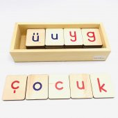 Montessori Alfabe - Küçük Harfler ( Türkçe - İngilizce Harfler ) - 4