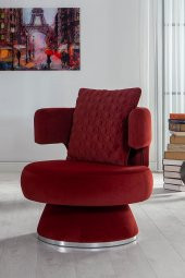 Bendis Berjer Salon Oturma Odası -  Bordo thumbnail 1