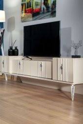 Vivaldi 199x46 Kapaklı+Çekmeceli TV Ünitesi - Vizon - 1