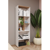 Eva Plus Kitaplık Dekoratif Çok Raflı Suntalam Kitaplık - Beyaz - 1