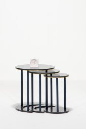 Bella Üçlü Zigon Sehpa Salon Takım - Lacivert - 1