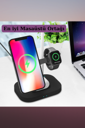 Fuchsia UD24 Kablosuz Şarj Standı 4in1 Lambalı QC 15W - 2