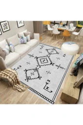 Yolluk, Gri Renk, Iskandinav Desen Eskitme Yolluk, Koridor Halısı, Uzun Halı, Antre Halı, - 4