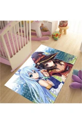 Anime Çocuk Halısı, Anime Karakter Çocuk Halısı, Kaymaz Taban Halı, Makinede Yıkanabilir - 4