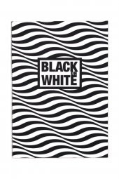 Black On Write Defter / Wave 16,5*23,5 20 Sayfa Terzi Dikişli 100 Gr. Siyah Çizgisiz - 1