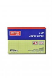 DEFFTER Index Kartı A6 Sarı Kareli - 1