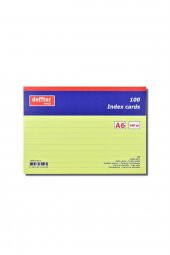 DEFFTER Index Kartı A6 Sarı Çizgili - 2