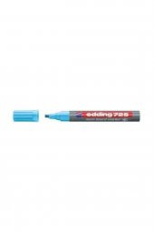 Edding 725 Fosforlu Yazı Tahtası Kalemi 5 mm Kesik Uç NEON MAVİ - 1