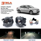Citroen C-Elysee Beyaz Led Xenon Sis Farı Seti thumbnail 1