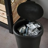 IKEA Hölass Plastik Çöp Kutusu - Siyah - 8 lt - 4