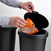 IKEA Hölass Plastik Çöp Kutusu - Siyah - 8 lt - 7