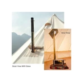 Efsane Kamp Orta Glamping Kamp Çadırı Kalın Kumaş 4 Mevsim Çok Renkli - 4