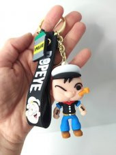 Anahtarlık Temel Reis Popeye Silikon Anahtarlık Çanta Süsü Karakter Figür Oyuncak Aksesuar 14394 - 2