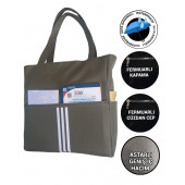 SEVBAGS Kadın Spor Okul Günlük Askılı Omuz Ve Kol Çantası ÇİZGİLİ - 2